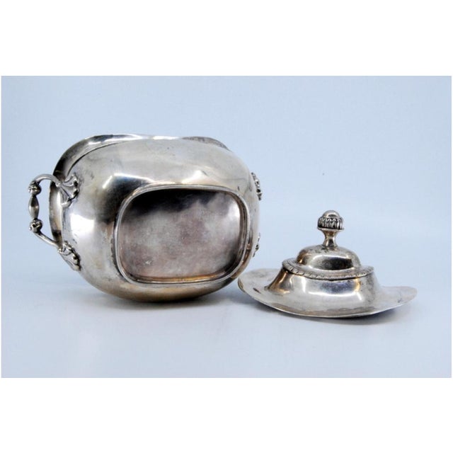 Silver Sugar Bowl with Trim and Knob For Sale - Image 6 of 11