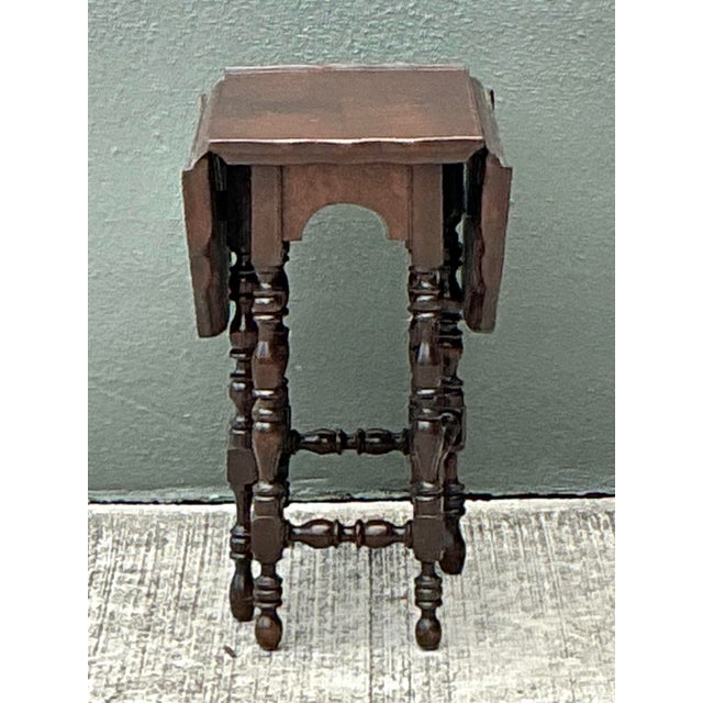Vintage English Gate Leg Side Table For Sale - Image 10 of 12
