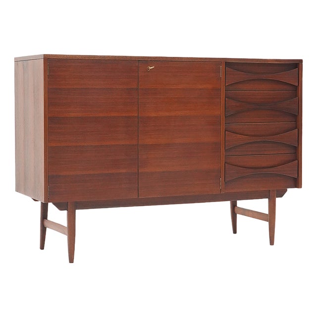 Mahogany Sideboard with Drawers, 1950s For Sale