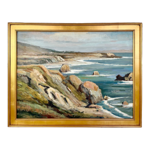 California Impressionist Style Seascape Oil Painting