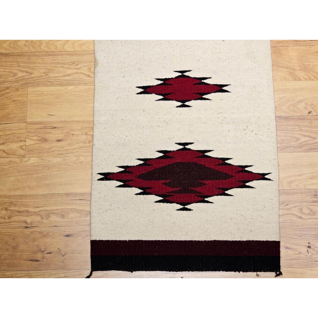Textile Vintage Native American Navajo Rug, Handwoven Wool, Medallion Pattern, 2x3 For Sale - Image 7 of 12