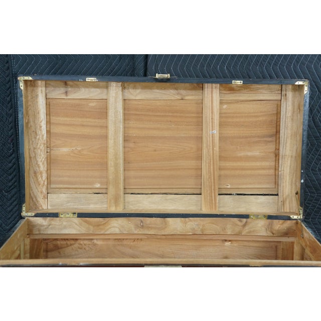 Mid Century Chinese Carved Elm Trunk Hope Chest Coffee Table Camphor Chinoiserie For Sale - Image 14 of 18
