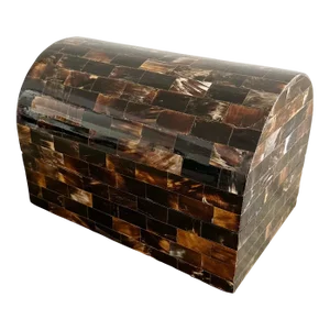 Vintage Tessellated Horn Dome Top Box