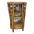 Antique Tiger Oak, Lighted Curio Cabinet, Four Glass Shelves, Hand Carved, Glass Door For Sale