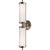 Traditional Thomas O'Brien for Visual Comfort Signature Merchant Double Bath Light in Polished Nickel with White Glass For Sale - Image 3 of 4