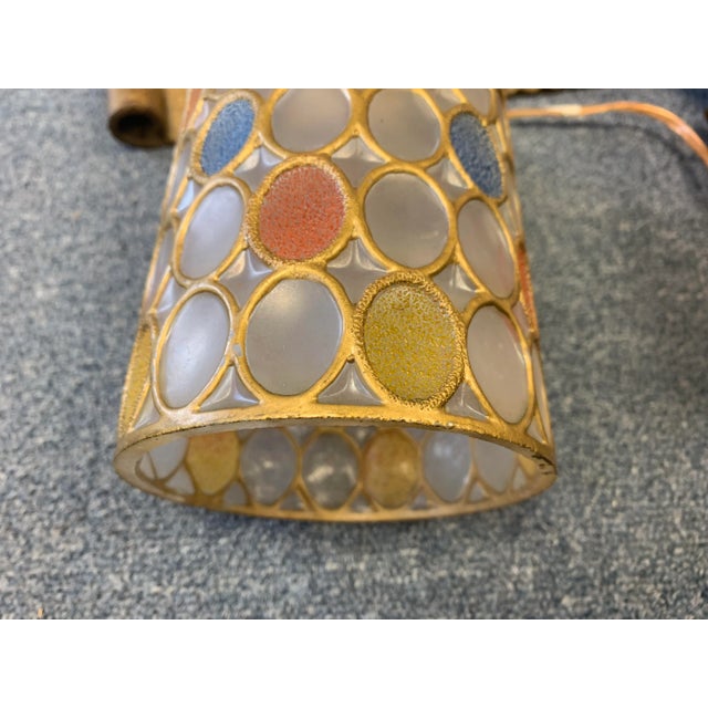 Mid 20th Century Spanish Brutalist Gilt Iron Electric Wall Sconces - a Pair For Sale In West Palm - Image 6 of 11