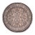 Shabby Chic Pak-Persian Black/Gray Wool Round Rug- 8'10'' X 9'0'' For Sale