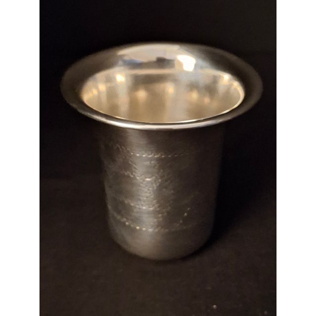 Vintage Sterling Silver Kiddush Beaker Cup Star of David Monogrammed For Sale In Boston - Image 6 of 18
