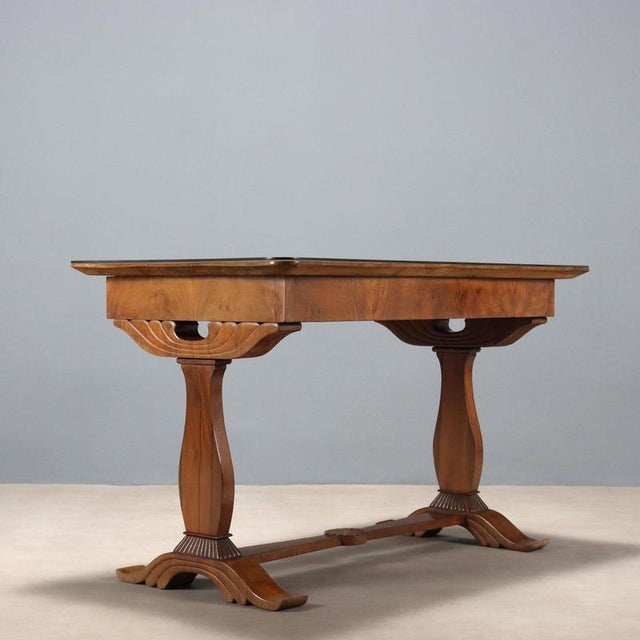 Biedermeier Writing Desk in Walnut For Sale - Image 11 of 12