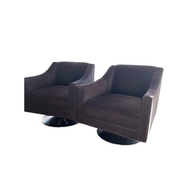 2010s Mitchell Gold + Bob Williams Swivel Cara Chairs For Sale - Image 5 of 10