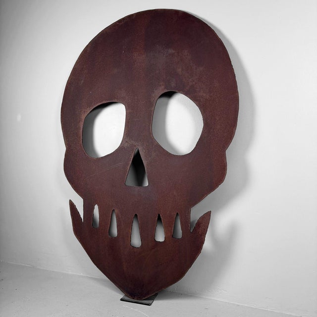 Monumental Steel Skull Wall Decoration, 1990s For Sale - Image 4 of 18