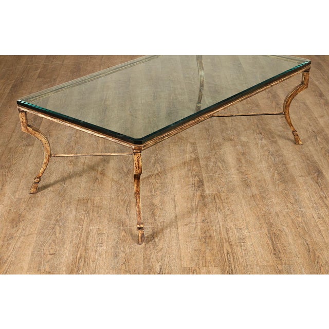 Minton-Spidell Minton Spindell 'Durant' Glass Top Iron Coffee Table For Sale - Image 4 of 18