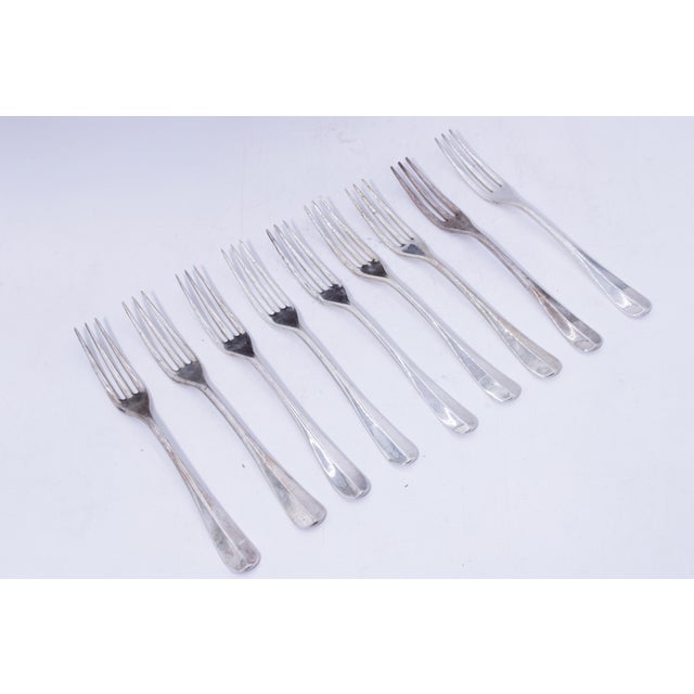 1970s Stieff Colonial Williamsburg Sterling Silver Flatware Set For Sale - Image 5 of 11