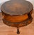 1930s English Chippendale Mahogany & Leather Top Round Center Table / Hall Table For Sale - Image 6 of 16