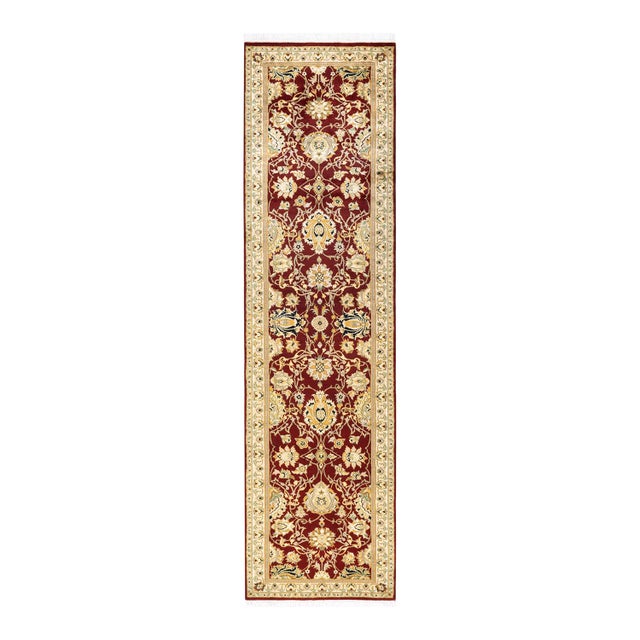 Red Mogul, One-of-a-Kind Hand-Knotted Area Rug in Red, 2' 6" x 9' 9" For Sale - Image 8 of 8