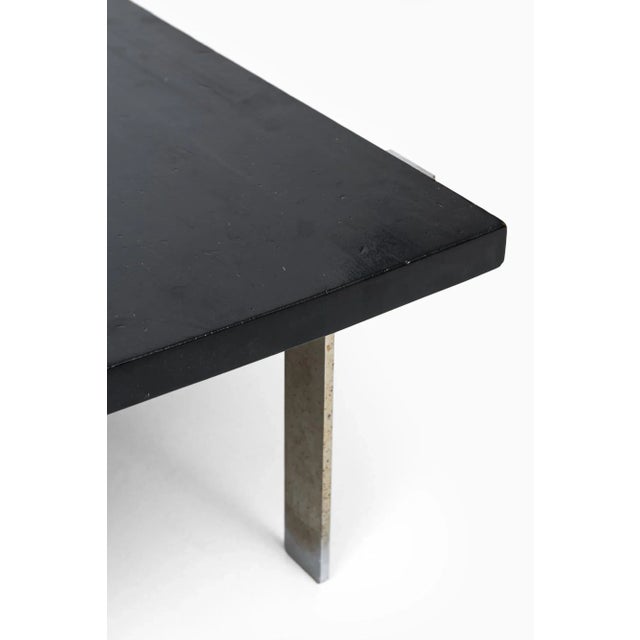 Mid-Century Modern Large Steel & Oak Coffee Table by Jørgen Høj, 1960s For Sale - Image 3 of 7