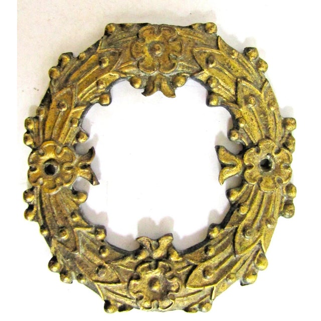 Set of Eight Antique French Gilded Bronze Ormolu Furniture Pediments For Sale - Image 4 of 9