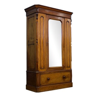 Antique Victorian Wardrobe in Mahogany, 1880s For Sale