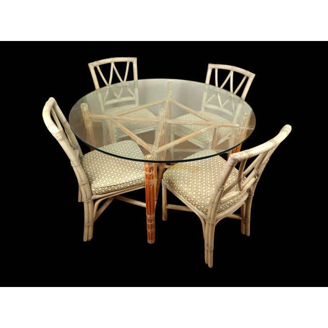 Wood Round Table by Lyda Levis for McGuire, 1980s For Sale - Image 7 of 9