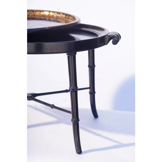 19th C. English Paper Mache Tray Table For Sale - Image 4 of 8