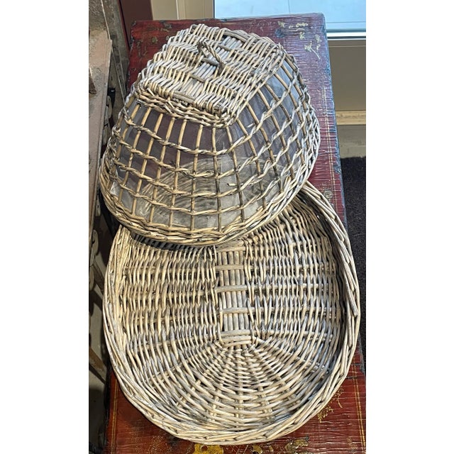 Asian Antique Woven Kitchen Tray With Cover For Sale - Image 3 of 7