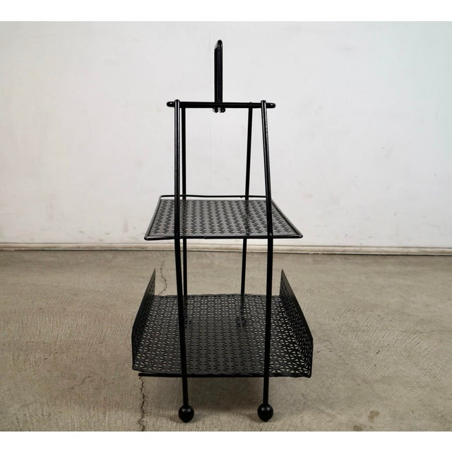 Metal 1950’s Mid-Century Modern Architectural Magazine Rack For Sale - Image 7 of 12