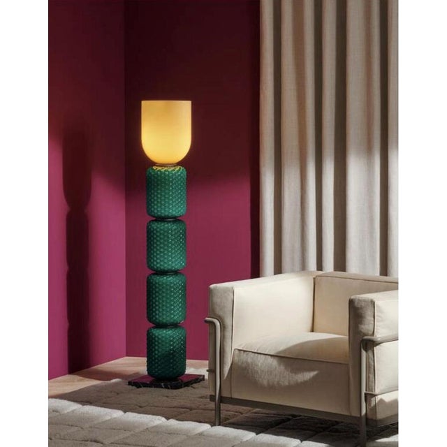 Mid-Century Modern Ficupala Floor Lamp in Blown Glass & Marble from Cassina For Sale - Image 11 of 15