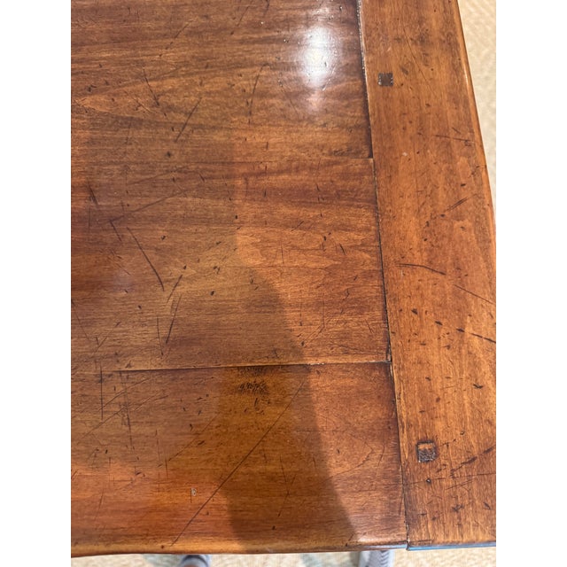 Late 20th Century French Regence Provincial-Style Walnut Draw Leaf Table For Sale - Image 12 of 12