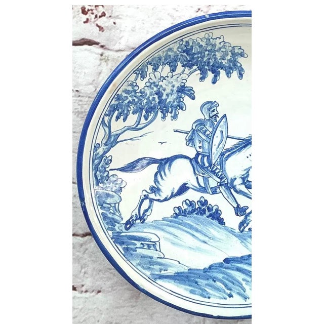 Spanish Hand-Painted Spanish Ceramic Charger by P. Arzobispo For Sale - Image 3 of 7