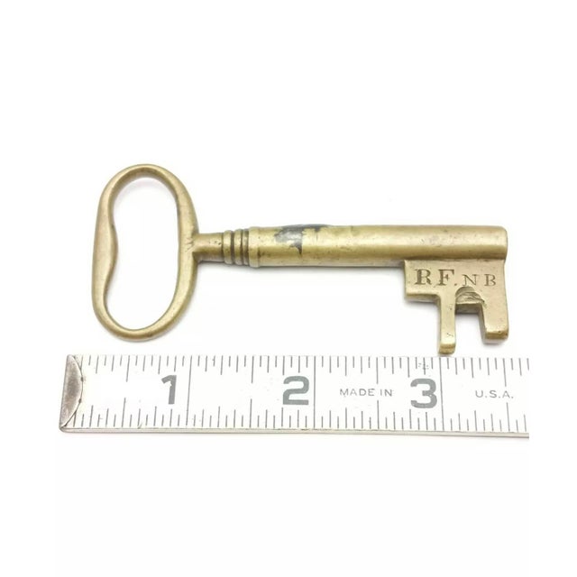 Antique Brass Hollow Barrel Key Rf Nb Old Large Skeleton Key Chairish