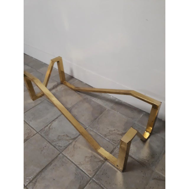 Metal Vintage Brass Coffee Table For Sale - Image 7 of 9