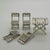 Vintage Italian Handmade Silver 800 Folding Garden Table and Chairs Dollhouse Set, Arezzo, 1970s, Set of 5 For Sale - Image 3 of 14