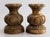 Rustic European Vintage Italian Gilt Pillar Candle Holders Candlesticks - A Pair For Sale - Image 3 of 7