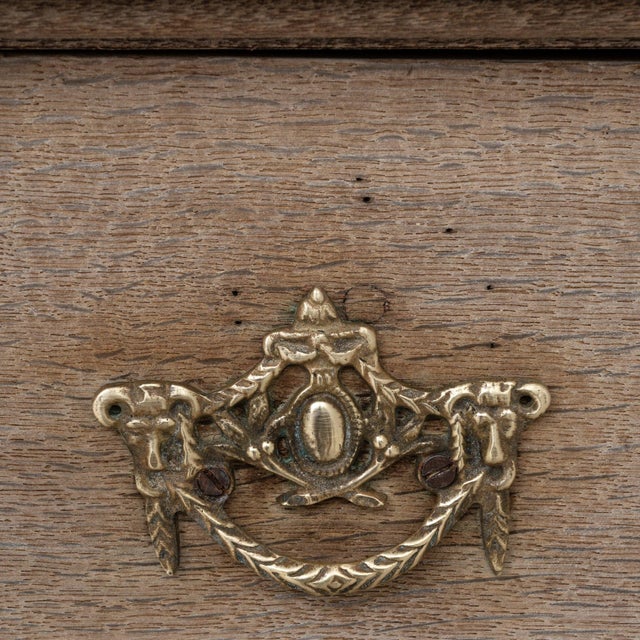 19th Century French Louis XVI Oak Chest of Drawers With Marble Top For Sale - Image 12 of 18