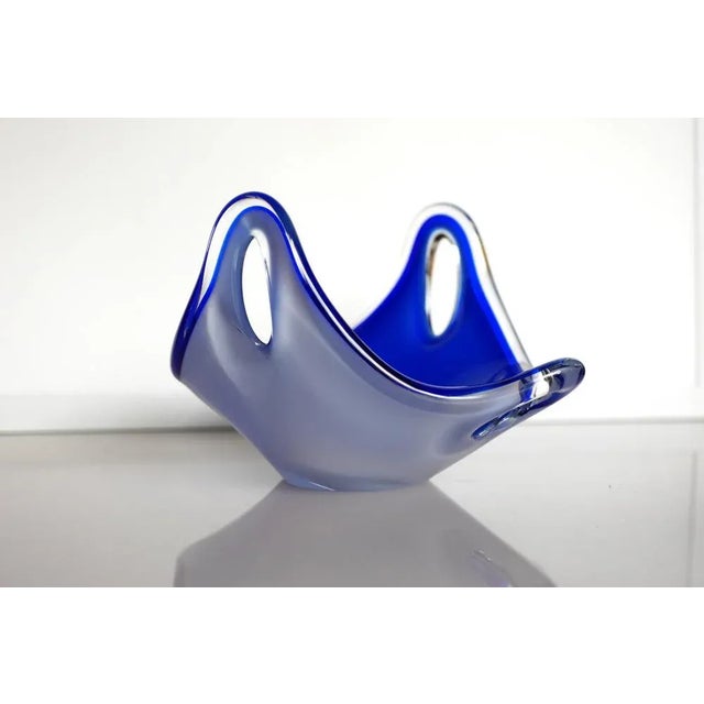 Mid-Century Modern Glass Art Coquille Bowl by Paul Kedelv for Flygsfors For Sale - Image 10 of 10