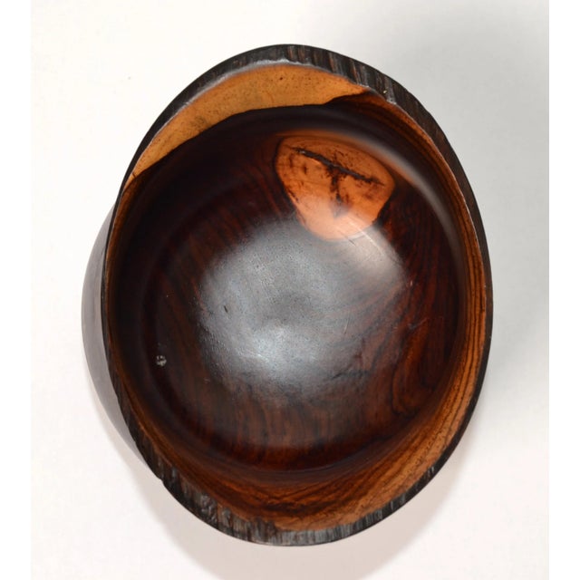 1960s Vintage Handcrafted Cockhill Crafts Style Sculptural Turned Yew Wood Vase For Sale - Image 9 of 12
