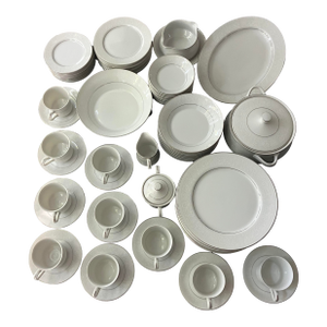72 Piece Set of Lace Bouquet Pattern of Fine China Dinnerware