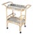 Selena 34.5 in. W Rectangular Rattan 2 Tier Mobile Removeable Top Bar Cart with Bottle Holders, Grey For Sale
