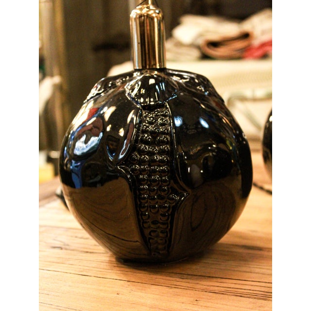 Vintage Black Granada Lamps, 1950s, Set of 2 For Sale - Image 3 of 5