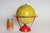 Mid-Century Modern Vintage Replogle Yellow and Red Tin Litho "Globe Grams' Spinning World Globe For Sale - Image 3 of 18
