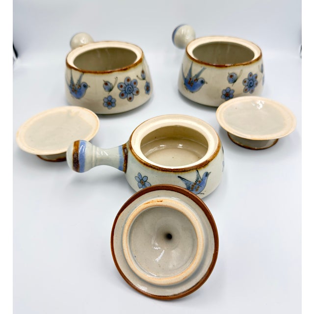 1950s 1950s Ken Edwards El Palomar Tonala Pottery Folk-Art Covered Serving Dishes - Set of 3 For Sale - Image 5 of 9