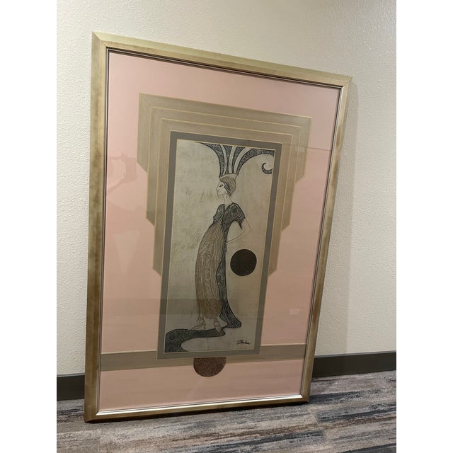 Metal Late 20th Century Monumental Kinder-Harris “Harpers” Art Deco Revival Diptych Installation | Signed Barbour | Style No. 5497-10 For Sale - Image 7 of 12