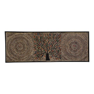 Mamta Devi – National Award Winner 2016 | Hand-Painted Madhubani Tree of Life on Handmade Khadi Paper For Sale