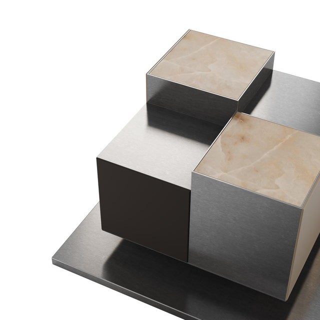Contemporary Hudson Side Table by Porus Studio For Sale - Image 3 of 12