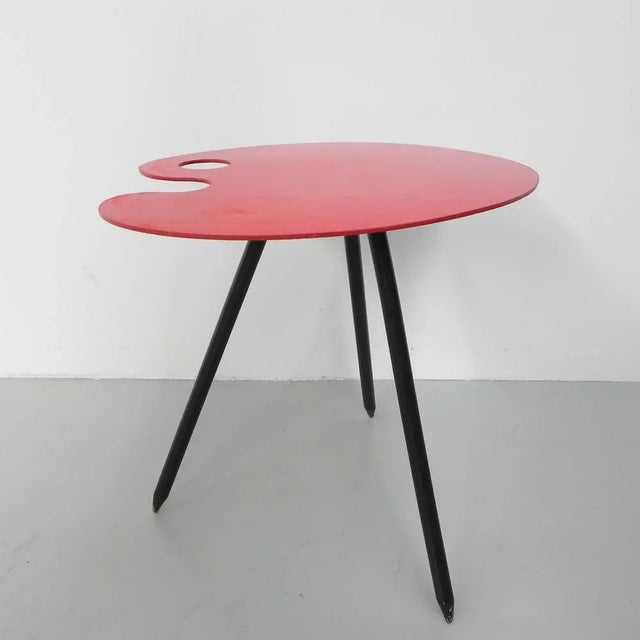 1950s Painter's Palette Side Table by Lucien de Roeck for Bois Manu For Sale - Image 5 of 15