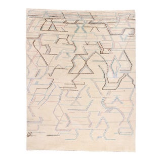 Organic Bauhaus Moroccan Rug, 10'05 X 13'01 For Sale
