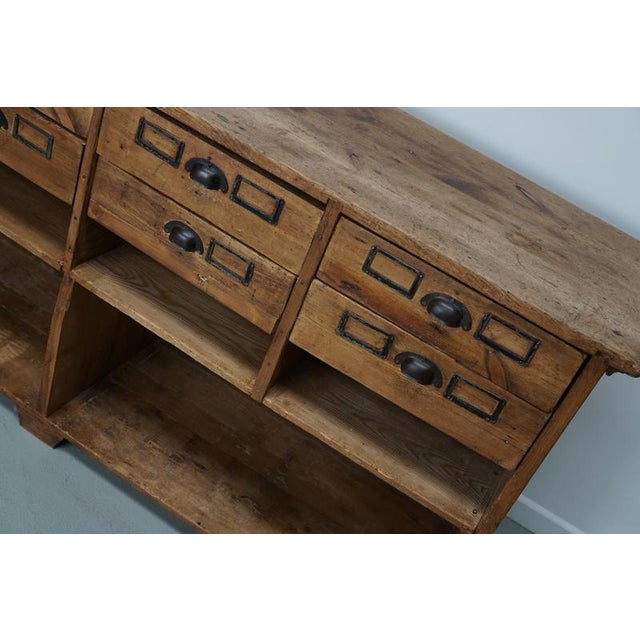 Vintage Rustic German Pine Apothecary Cabinet, 1930s For Sale - Image 17 of 18
