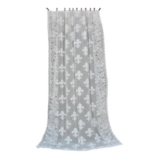 French Royal Fleur De Lys Curtain -Sheer Mid 18 Hundreds For Sale