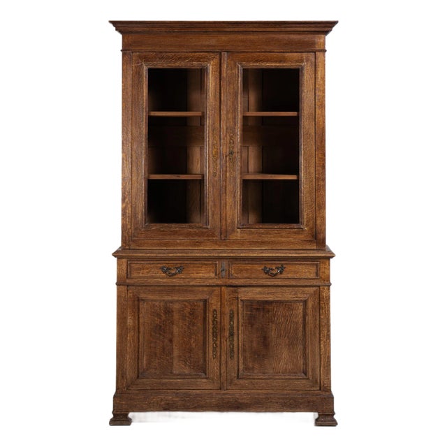 Eclectic Oak Vitrine, Antique, France, Circa 1880 For Sale