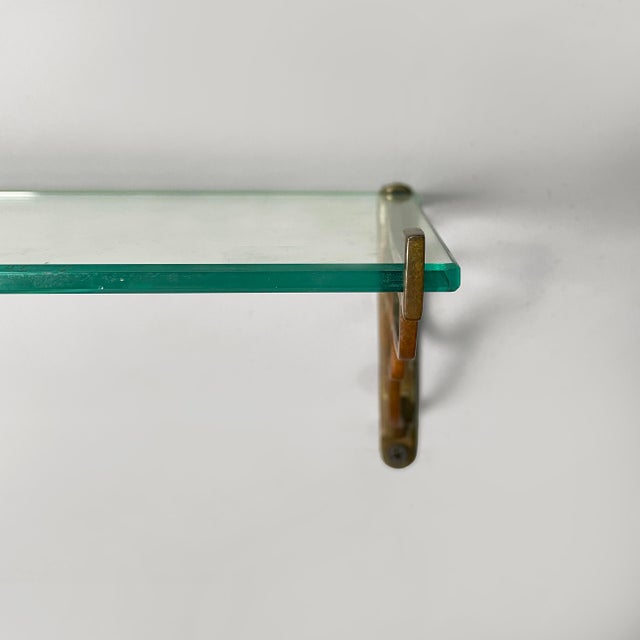 Art Deco Italian Shelf in Glass and Brass, 1930s For Sale - Image 11 of 14